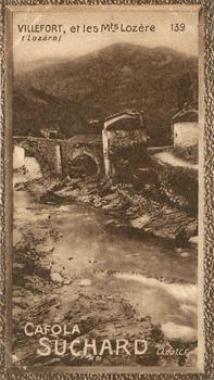 1928 Suchard La France pittoresque 1 (Back : Grand Concours des Vues de France) #139 Villefort, et les Mts. Lozère (Lozère) Front