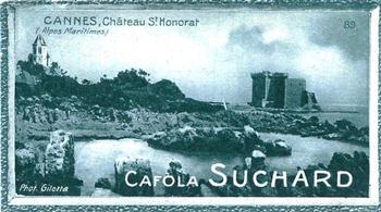 1928 Suchard La France pittoresque 1 (Back : Map of France) #89 Cannes - Château St. Honorat Front