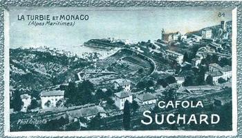 1928 Suchard La France pittoresque 1 (Back : Map of France) #84 La Turbie et Monaco (Alpes Maritimes) Front