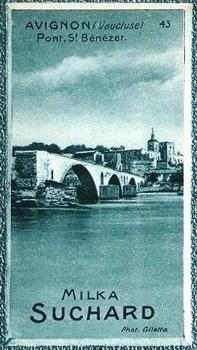 1928 Suchard La France pittoresque 1 (Back : Map of France) #43 Avignon - Pont St. Bénézet (Vaucluse) Front