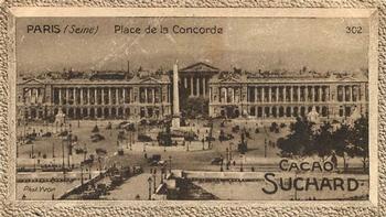 1929 Suchard La France pittoresque 2 (Map of France backs) #302 Paris - Place de la Concorde (Seine) Front