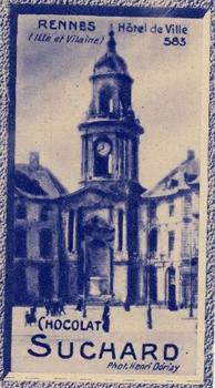1929 Suchard La France pittoresque 2 (Map of France backs) #583 Rennes - Hôtel de Ville (Ille et Vilaine) Front