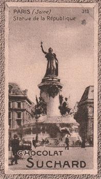 1929 Suchard La France pittoresque 2 (Map of France backs) #313 Paris - Statue de la République (Seine) Front
