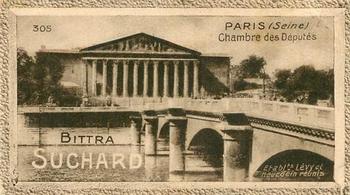 1929 Suchard La France pittoresque 2 (Map of France backs) #305 Paris - Chambre des Députés (Seine) Front