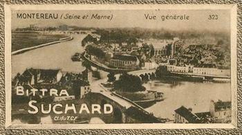 1929 Suchard La France pittoresque 2 (Map of France backs) #323 Montereau - Vue Générale (Seine et Marne) Front
