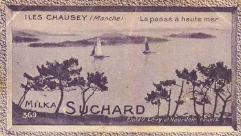 1929 Suchard La France pittoresque 2 (Map of France backs) #369 Iles Chausey - La Passe à Haute Mer (Manche) Front