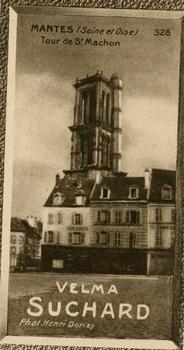 1929 Suchard  La France pittoresque 2 (Grand Concours de Vues de France backs) #328 Mantes - Tour de St. Machon (Seine et Oise) Front