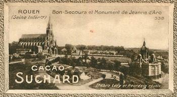 1929 Suchard  La France pittoresque 2 (Grand Concours de Vues de France backs) #338 Rouen - Bon-Secours et Monument de Jeanne d'Arc (Seine Inférieure) Front