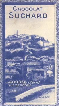 1929 Suchard  La France pittoresque 2 (Grand Concours de Vues de France backs) #481 Cordes - Vue Générale (Tarn) Front
