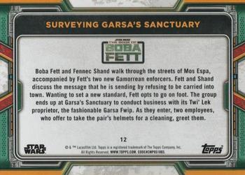 2022 Topps Star Wars: The Book of Boba Fett - Blue #12 Surveying Garsa's Sanctuary Back