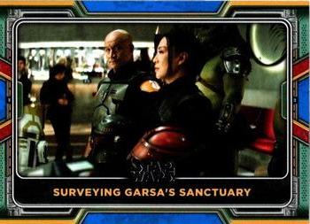 2022 Topps Star Wars: The Book of Boba Fett - Blue #12 Surveying Garsa's Sanctuary Front