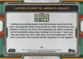 2022 Topps Star Wars: The Book of Boba Fett - Blue #26 Laying Claim to Jabba's Legacy Back