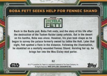 2022 Topps Star Wars: The Book of Boba Fett - Blue #52 Boba Fett Seeks Help for Fennec Shand Back