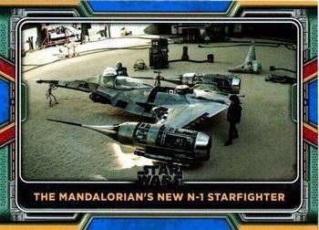 2022 Topps Star Wars: The Book of Boba Fett - Blue #69 The Mandalorian's New N-1 Starfighter Front
