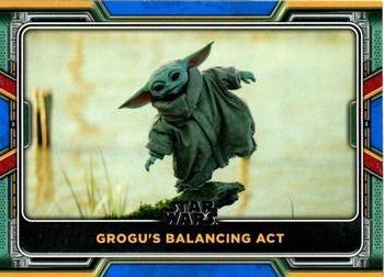 2022 Topps Star Wars: The Book of Boba Fett - Blue #79 Grogu's Balancing Act Front