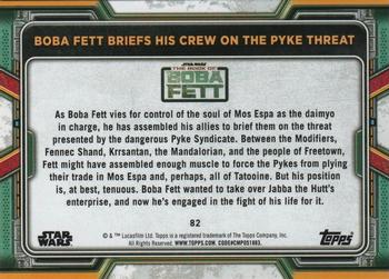 2022 Topps Star Wars: The Book of Boba Fett - Blue #82 Boba Fett Briefs His Crew on the Pyke Threat Back