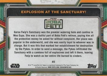 2022 Topps Star Wars: The Book of Boba Fett - Blue #85 Explosion at the Sanctuary! Back