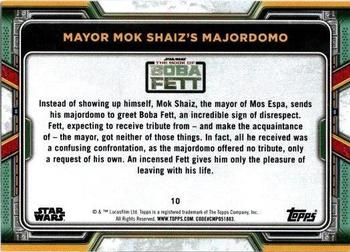 2022 Topps Star Wars: The Book of Boba Fett - Purple #10 Mayor Mok Shaiz’s Majordomo Back