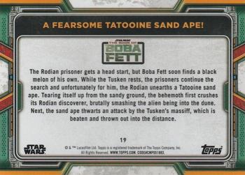 2022 Topps Star Wars: The Book of Boba Fett - Purple #19 A Fearsome Tatooine Sand Ape! Back