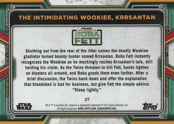 2022 Topps Star Wars: The Book of Boba Fett - Purple #27 The Intimidating Wookiee, Krrsantan Back
