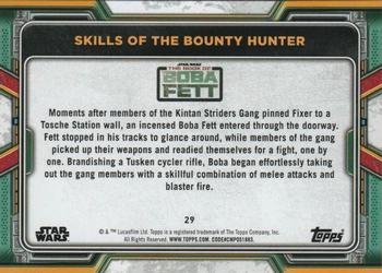 2022 Topps Star Wars: The Book of Boba Fett - Purple #29 Skills of the Bounty Hunter Back