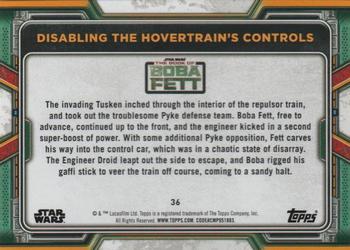 2022 Topps Star Wars: The Book of Boba Fett - Purple #36 Disabling the Hovertrain's Controls Back