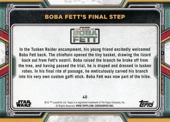 2022 Topps Star Wars: The Book of Boba Fett - Purple #40 Boba Fett's Final Step Back