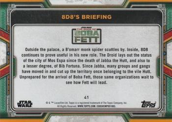 2022 Topps Star Wars: The Book of Boba Fett - Purple #41 8D8's Briefing Back