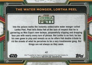 2022 Topps Star Wars: The Book of Boba Fett - Purple #42 The Water Monger, Lortha Peel Back