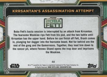 2022 Topps Star Wars: The Book of Boba Fett - Purple #46 Krrsantan's Assassination Attempt Back