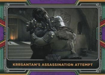 2022 Topps Star Wars: The Book of Boba Fett - Purple #46 Krrsantan's Assassination Attempt Front