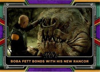 2022 Topps Star Wars: The Book of Boba Fett - Purple #48 Boba Fett Bonds with His New Rancor Front