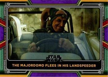 2022 Topps Star Wars: The Book of Boba Fett - Purple #49 The Majordomo Flees in His Landspeeder Front