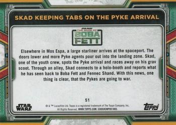 2022 Topps Star Wars: The Book of Boba Fett - Purple #51 Skad Keeping Tabs on the Pyke Arrival Back