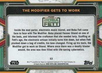 2022 Topps Star Wars: The Book of Boba Fett - Purple #53 The Modifier Gets to Work Back