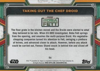 2022 Topps Star Wars: The Book of Boba Fett - Purple #56 Taking Out the Chef Droid Back