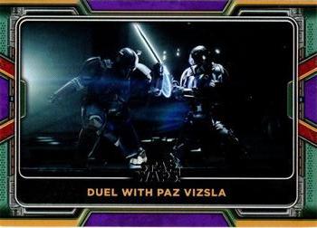 2022 Topps Star Wars: The Book of Boba Fett - Purple #67 Duel with Paz Vizsla Front
