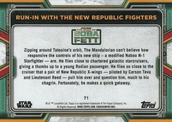 2022 Topps Star Wars: The Book of Boba Fett - Purple #71 Run-in with the New Republic Fighters Back