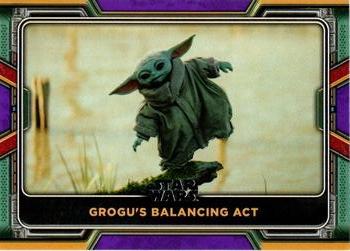 2022 Topps Star Wars: The Book of Boba Fett - Purple #79 Grogu's Balancing Act Front