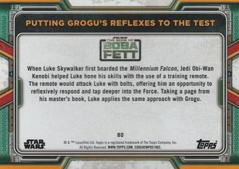 2022 Topps Star Wars: The Book of Boba Fett - Purple #80 Putting Grogu's Reflexes to the Test Back
