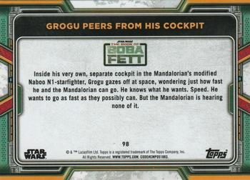 2022 Topps Star Wars: The Book of Boba Fett - Purple #98 Grogu Peers From His Cockpit Back