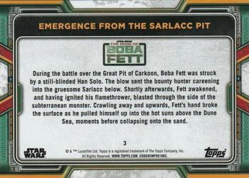 2022 Topps Star Wars: The Book of Boba Fett - Red #3 Emergence from the Sarlacc Pit Back