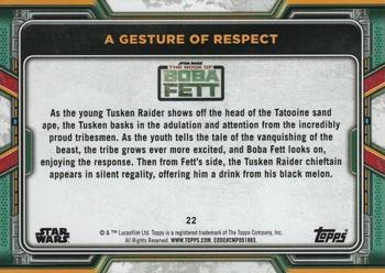 2022 Topps Star Wars: The Book of Boba Fett - Red #22 A Gesture of Respect Back