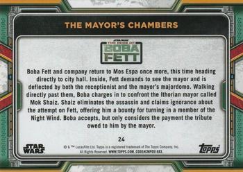 2022 Topps Star Wars: The Book of Boba Fett - Red #24 The Mayor’s Chambers Back