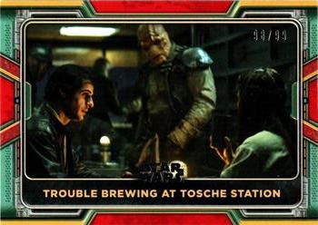 2022 Topps Star Wars: The Book of Boba Fett - Red #28 Trouble Brewing at Tosche Station Front