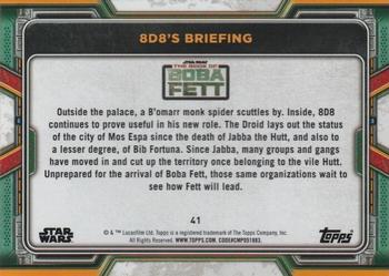 2022 Topps Star Wars: The Book of Boba Fett - Red #41 8D8's Briefing Back