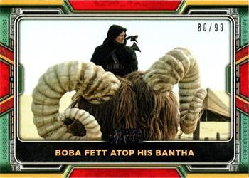 2022 Topps Star Wars: The Book of Boba Fett - Red #44 Boba Fett Atop His Bantha Front