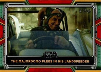 2022 Topps Star Wars: The Book of Boba Fett - Red #49 The Majordomo Flees in His Landspeeder Front