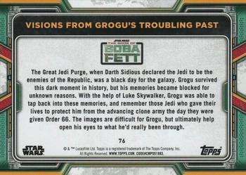 2022 Topps Star Wars: The Book of Boba Fett - Red #76 Visions from Grogu's Troubling Past Back