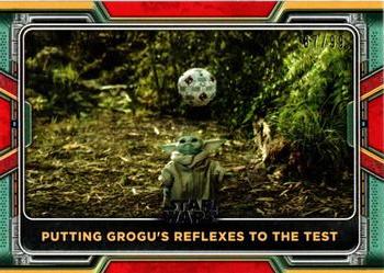2022 Topps Star Wars: The Book of Boba Fett - Red #80 Putting Grogu's Reflexes to the Test Front